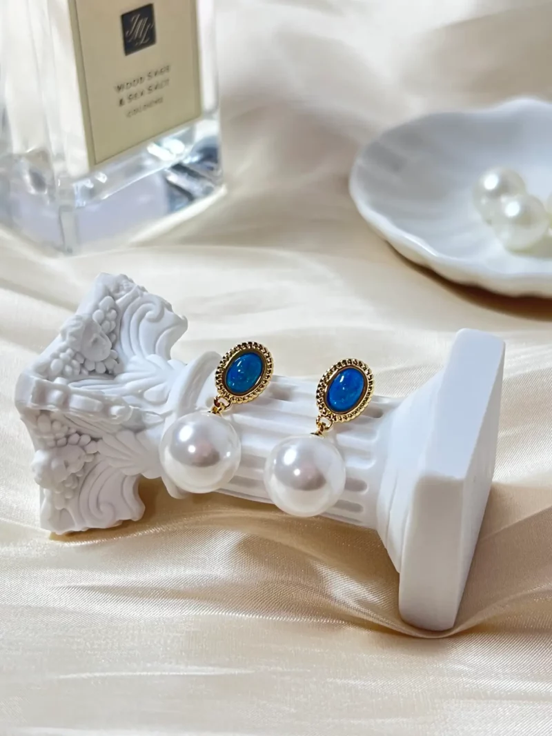 Blue Daze Pearl Earrings