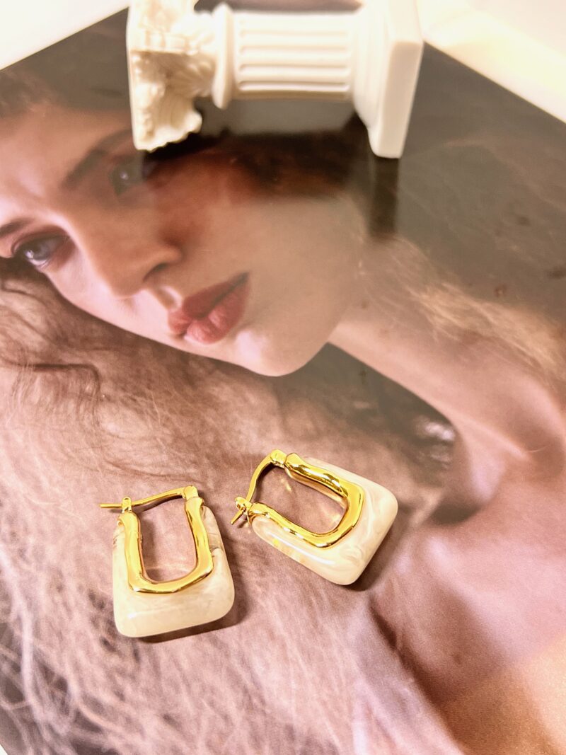 U-Shaped Vintage Luxe Hoops - Image 2